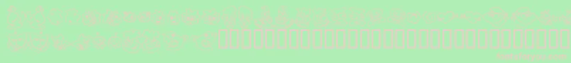 Zingding Font – Pink Fonts on Green Background