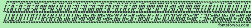 YGridItalic Font – Black Fonts on Green Background