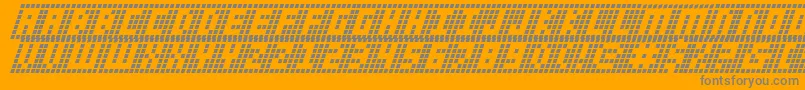 Police YGridItalic – polices grises sur fond orange