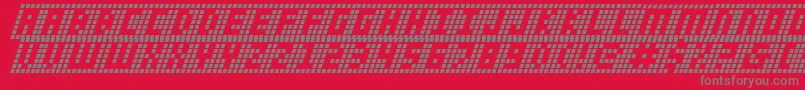 YGridItalic Font – Gray Fonts on Red Background