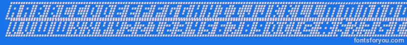 YGridItalic Font – Pink Fonts on Blue Background