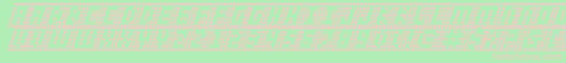 YGridItalic Font – Pink Fonts on Green Background