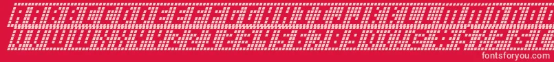 YGridItalic Font – Pink Fonts on Red Background