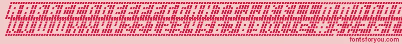 YGridItalic Font – Red Fonts on Pink Background