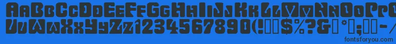 Wavyornamental Font – Black Fonts on Blue Background