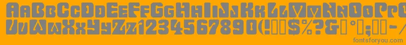 Wavyornamental Font – Gray Fonts on Orange Background