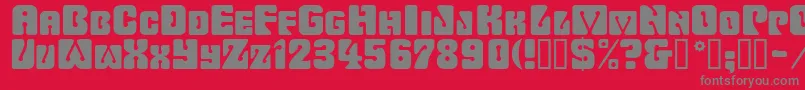 Wavyornamental Font – Gray Fonts on Red Background