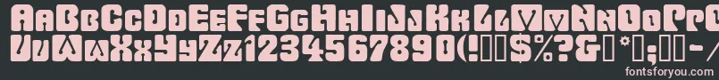 Wavyornamental Font – Pink Fonts on Black Background