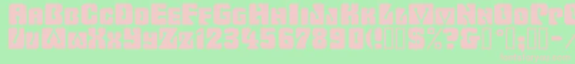 Wavyornamental Font – Pink Fonts on Green Background