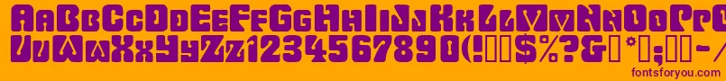 Wavyornamental Font – Purple Fonts on Orange Background