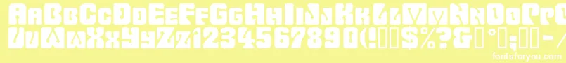 Wavyornamental Font – White Fonts on Yellow Background