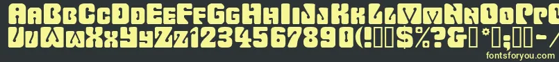 Wavyornamental Font – Yellow Fonts on Black Background