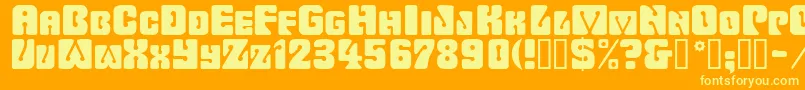 Wavyornamental Font – Yellow Fonts on Orange Background