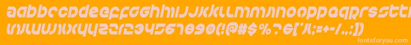 Kovacscondital Font – Pink Fonts on Orange Background