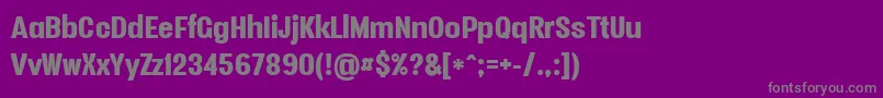 Vacersansblackpersonal Font – Gray Fonts on Purple Background