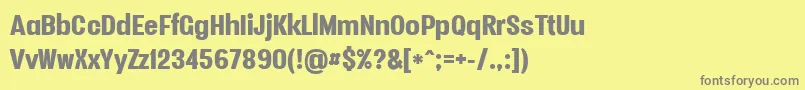 Vacersansblackpersonal Font – Gray Fonts on Yellow Background