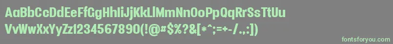 Шрифт Vacersansblackpersonal – зелёные шрифты на сером фоне