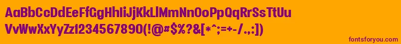 Vacersansblackpersonal Font – Purple Fonts on Orange Background