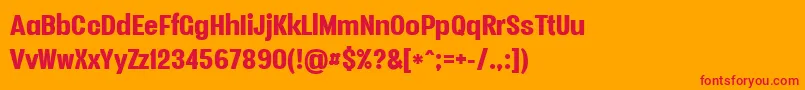 Vacersansblackpersonal Font – Red Fonts on Orange Background