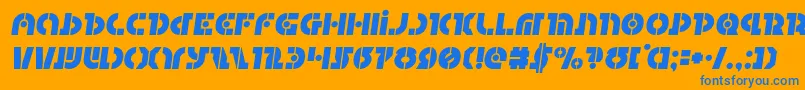 Questloksemital Font – Blue Fonts on Orange Background