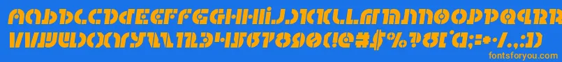 Questloksemital Font – Orange Fonts on Blue Background