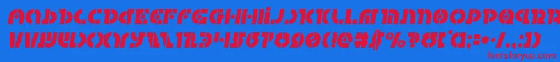 Questloksemital Font – Red Fonts on Blue Background