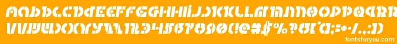 フォントQuestloksemital – オレンジの背景に白い文字