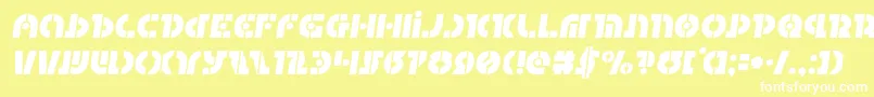 Questloksemital Font – White Fonts on Yellow Background