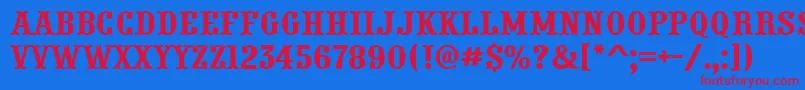 APresentum Font – Red Fonts on Blue Background