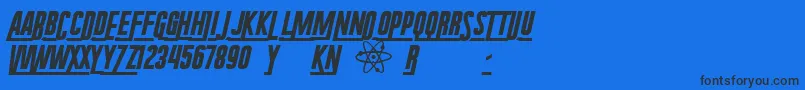 RadiumCorp-Schriftart – Schwarze Schriften auf blauem Hintergrund