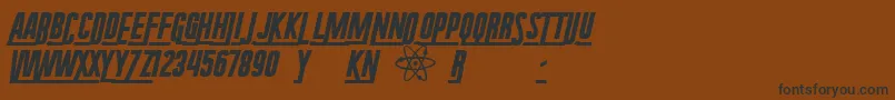 RadiumCorp Font – Black Fonts on Brown Background
