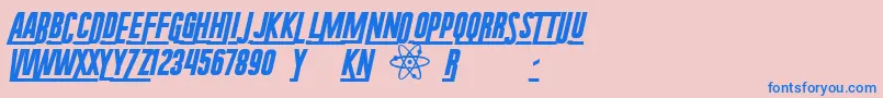 RadiumCorp Font – Blue Fonts on Pink Background