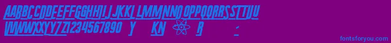Шрифт RadiumCorp – синие шрифты на фиолетовом фоне