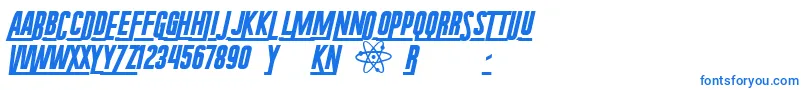 RadiumCorp-Schriftart – Blaue Schriften auf weißem Hintergrund