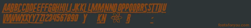 RadiumCorp Font – Brown Fonts on Black Background