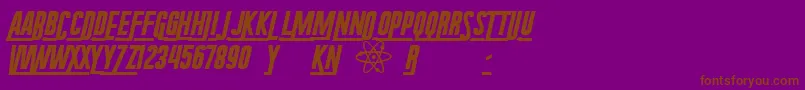 RadiumCorp Font – Brown Fonts on Purple Background