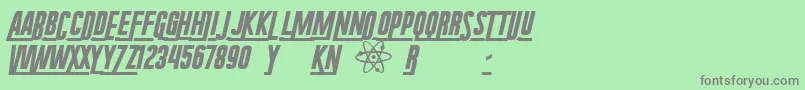 RadiumCorp Font – Gray Fonts on Green Background