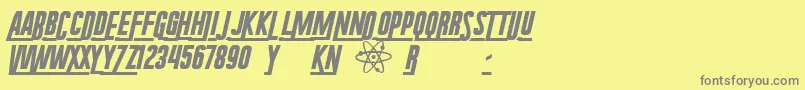 RadiumCorp Font – Gray Fonts on Yellow Background