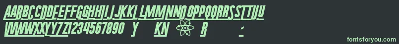 フォントRadiumCorp – 黒い背景に緑の文字