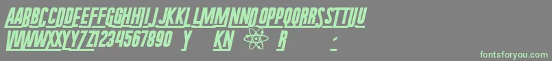 RadiumCorp Font – Green Fonts on Gray Background