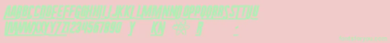 RadiumCorp Font – Green Fonts on Pink Background