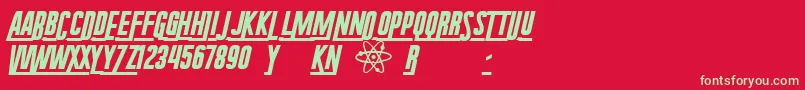 Шрифт RadiumCorp – зелёные шрифты на красном фоне