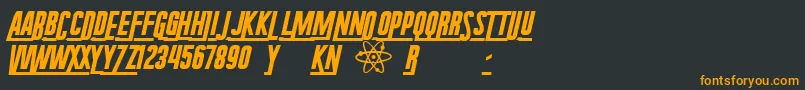 Шрифт RadiumCorp – оранжевые шрифты на чёрном фоне