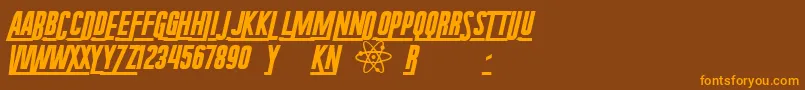 RadiumCorp Font – Orange Fonts on Brown Background