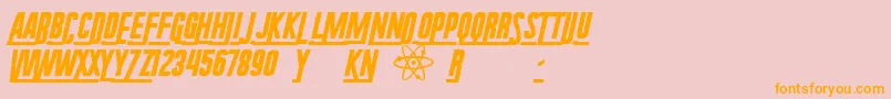 RadiumCorp Font – Orange Fonts on Pink Background
