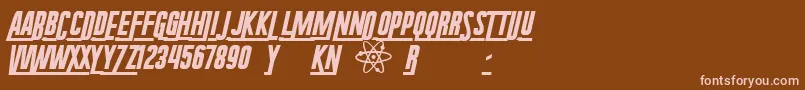 RadiumCorp-Schriftart – Rosa Schriften auf braunem Hintergrund
