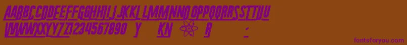 RadiumCorp Font – Purple Fonts on Brown Background