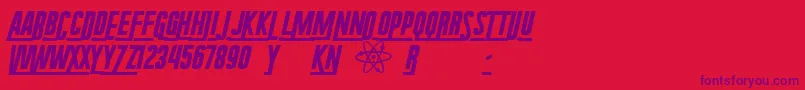 RadiumCorp-fontti – violetit fontit punaisella taustalla
