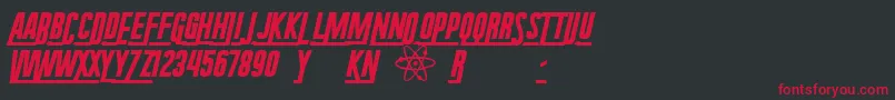 Шрифт RadiumCorp – красные шрифты на чёрном фоне