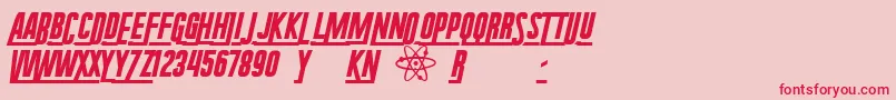 RadiumCorp Font – Red Fonts on Pink Background
